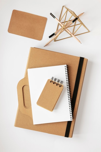 Assortment of natural material stationery