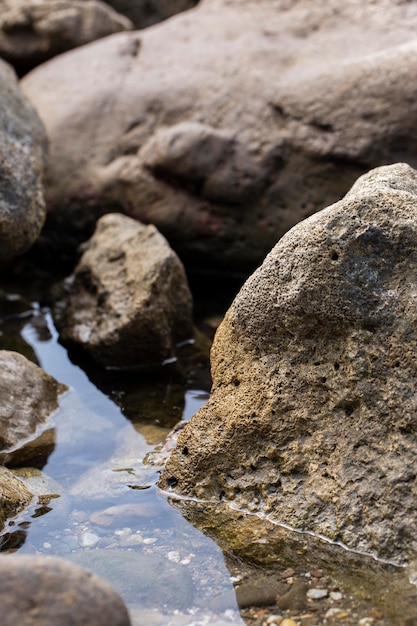 Assortment of rough stone texture