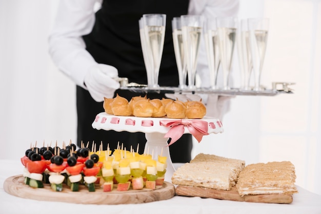 Assortment of snacks on a table