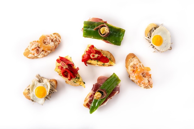 Assortment of Spanish pintxos