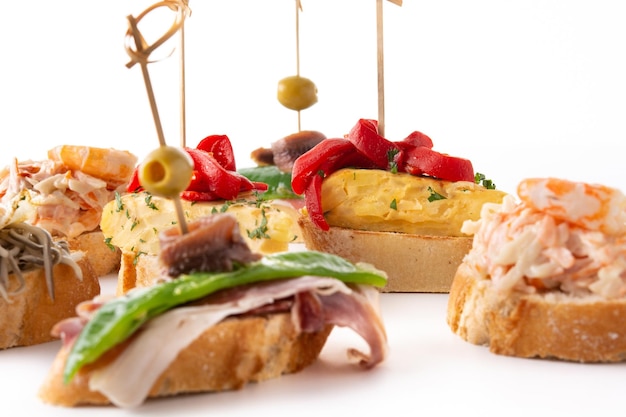 Free photo assortment of spanish pintxos