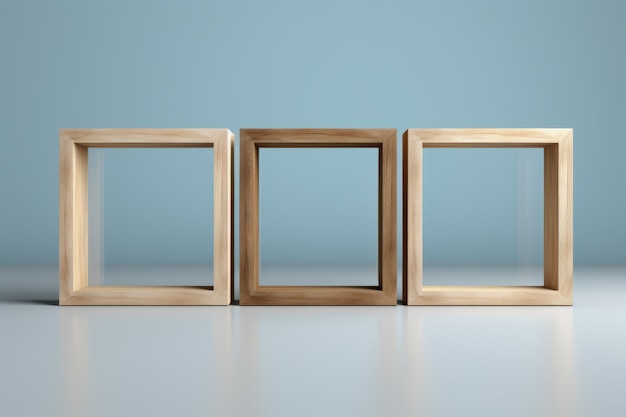 Assortment of square geometric frames