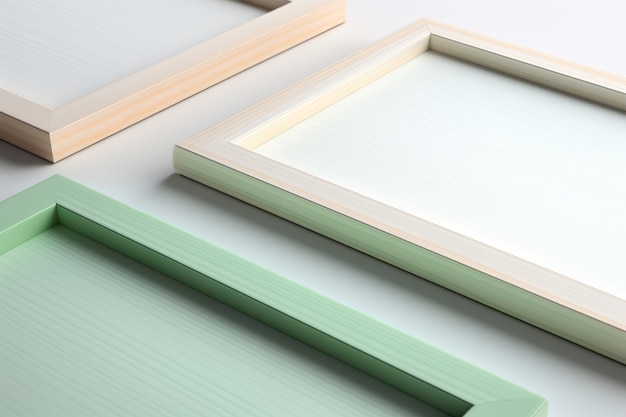 Assortment of square geometric frames