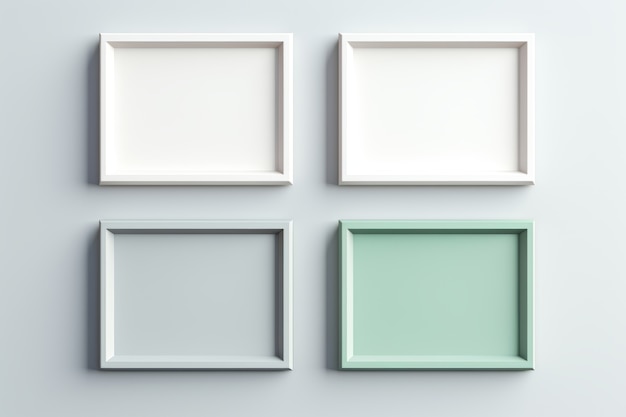 Assortment of square geometric frames