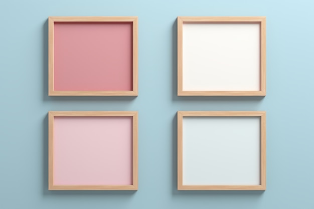 Free photo assortment of square geometric frames