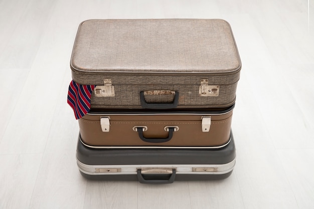 Free photo assortment of suitcases for travel