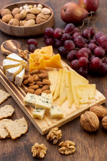 Assortment of tasty snacks on a table