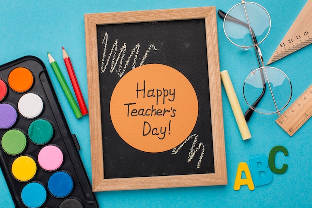 Assortment of teacher's day elements