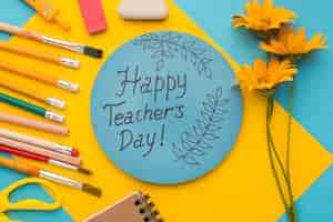 Free photo assortment of teacher's day elements