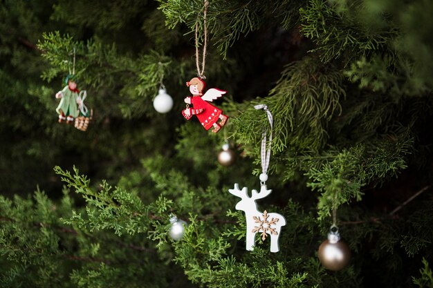 Assortment with angel shaped christmas tree decoration