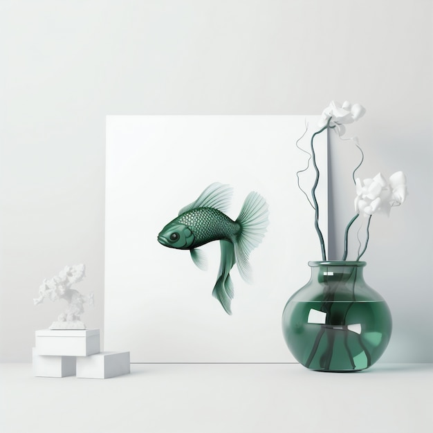 Free Photo astrology concept with pisces drawing