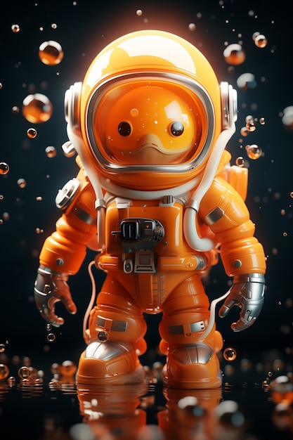 Free photo astronaut diving  digital art