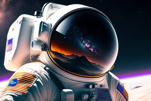 Free Photo astronaut in a space suit wallpaper