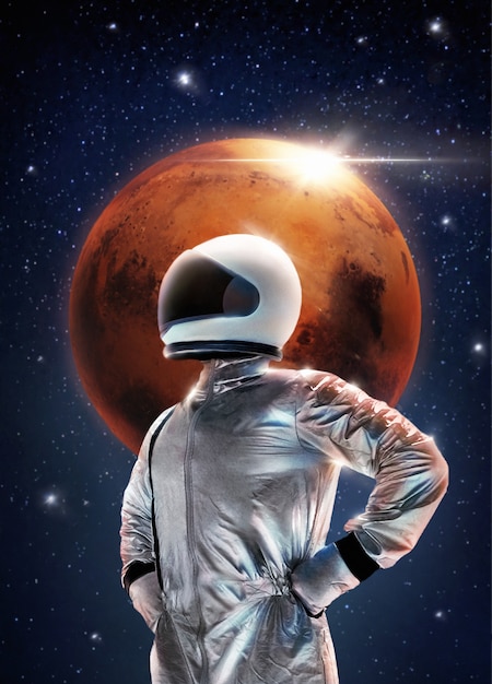 Free Photo astronaut with spacesuit medium shot