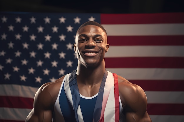 Athletic man keeping fit by practicing gymnastics