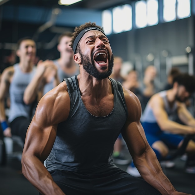 Free photo athletic man practicing gymnastics to keep fit