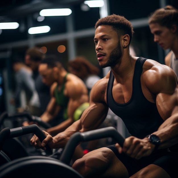 Athletic man practicing gymnastics to keep fit