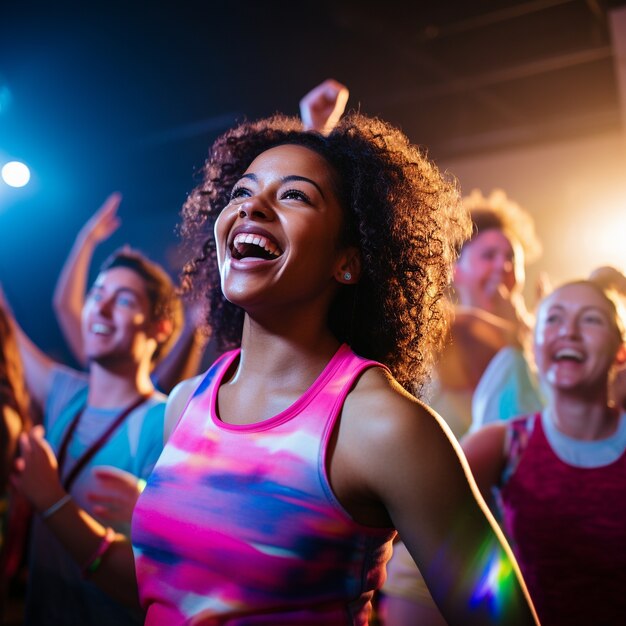 Athletic person exercising and working out