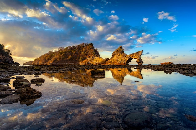 Atuh beach at sunrise in Nusa penida, Bali, Indonesia