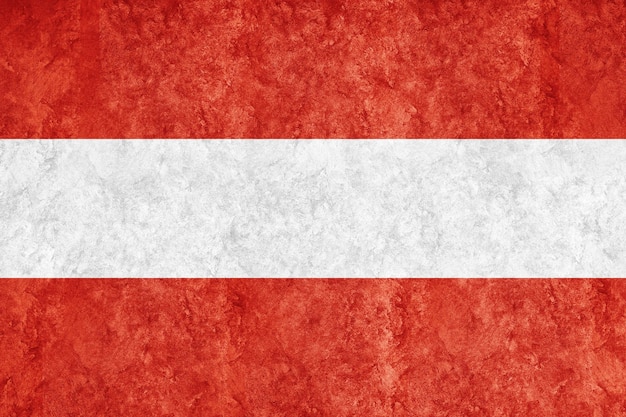 Austria Metallic flag, Textured flag, grunge flag