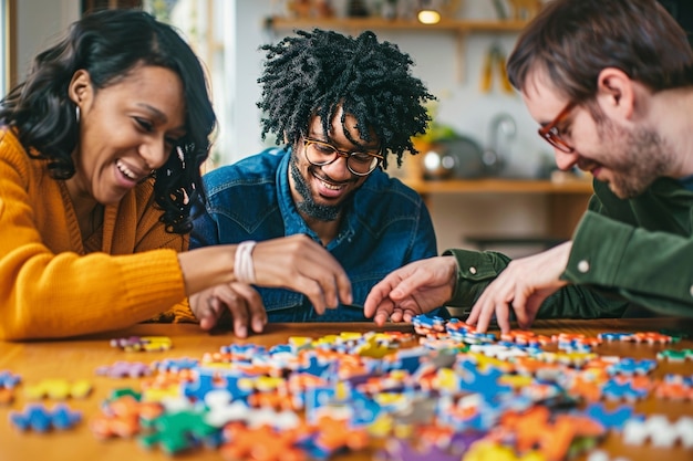 Free photo autism day awareness represented by diverse people