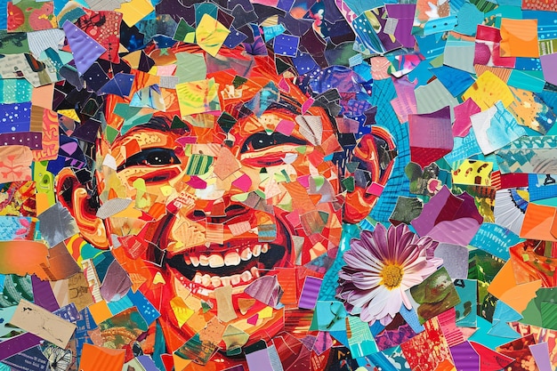 Free photo autism day awareness with colourful portrait