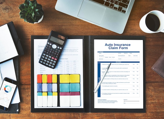 Auto Insurance Claim Form Document Indemnity Concept