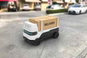 Free photo autonomous delivery robot