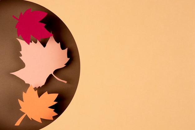 Autumn composition in paper style