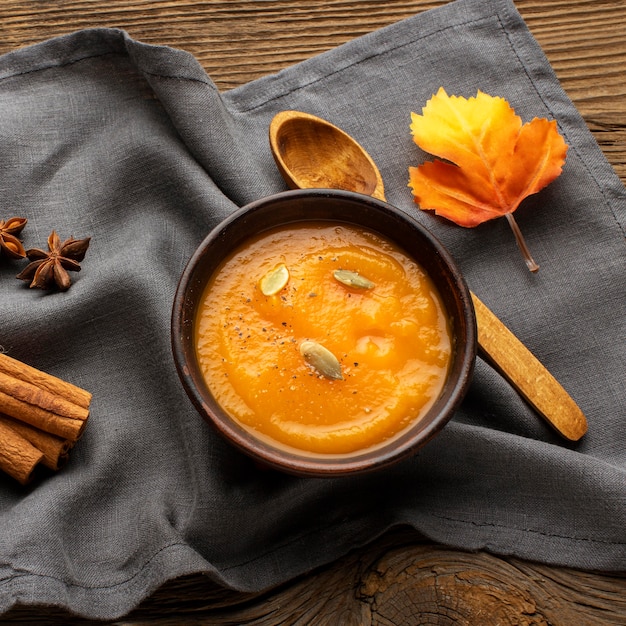 Free Photo autumn food pumpkin soup