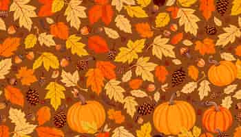 Free photo autumn patterned  background