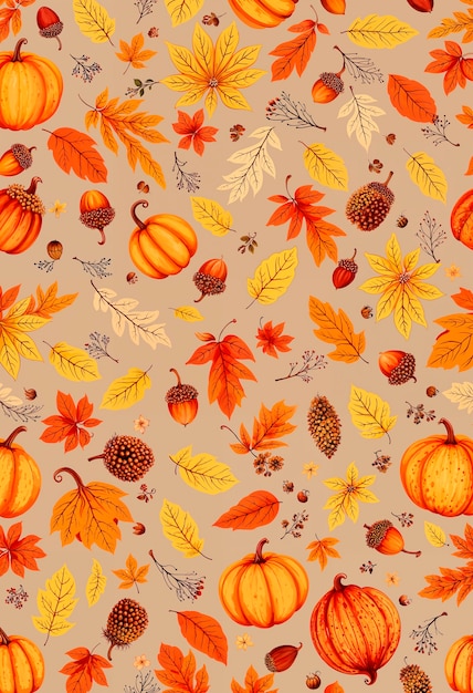 Free photo autumn patterned  background