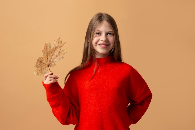 Autumn person with cozy clothes