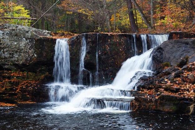 Autumn Waterfall in mountain