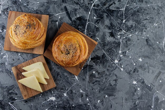 Azerbaijan national pastry with seeds on a marble 