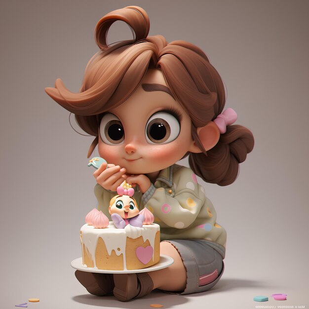 baby and cake