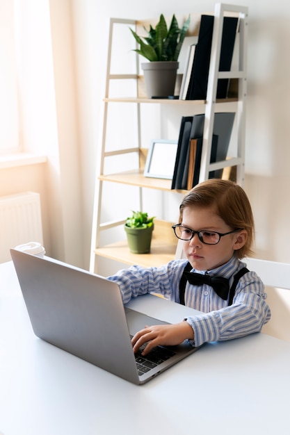 Baby dressed up as business person