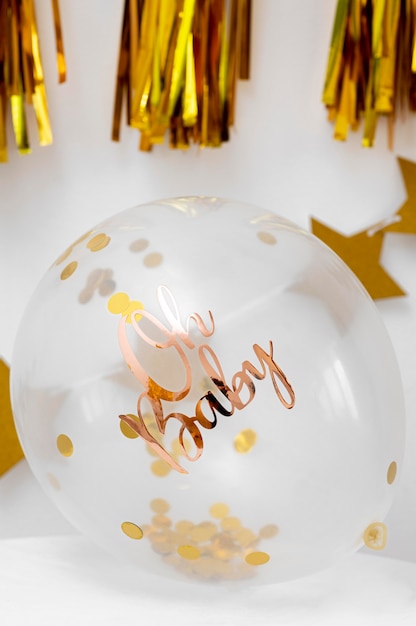 Free Photo baby shower concept with balloons