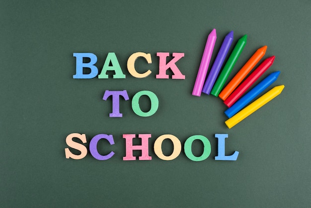 Free photo back to school background with crayons