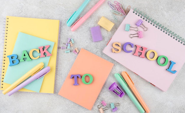 Free Photo back to school background with school supplies