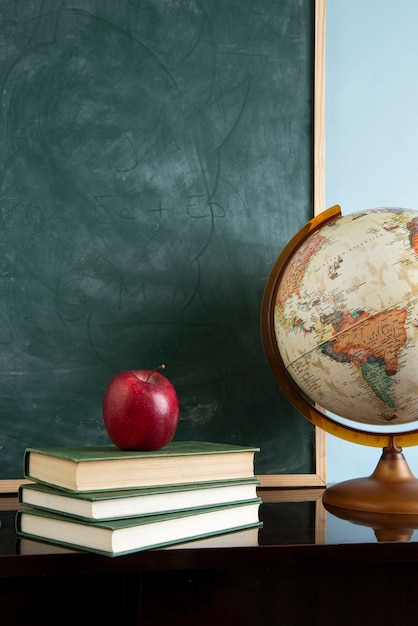 Back to school concept with earth globe