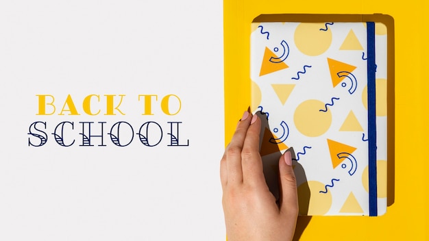 Back to school concept with notebook