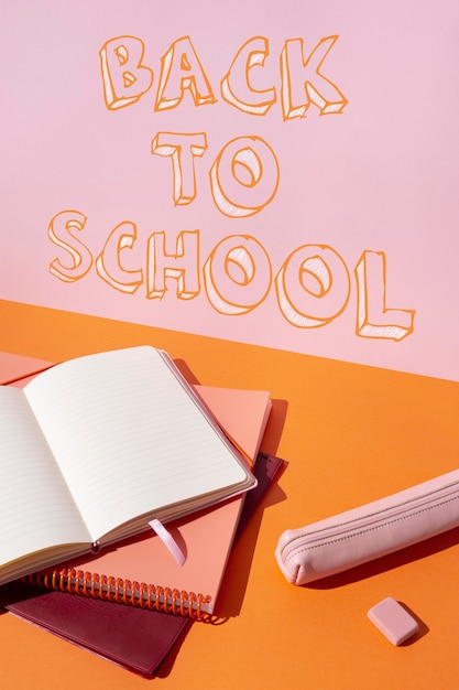 Free Photo back to school concept with notebooks