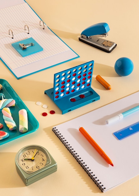 Free photo back to school concept with various supplies