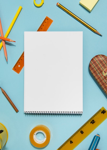 Free photo back to school concept with various supplies