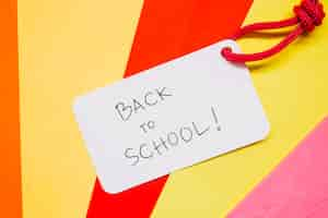 Free photo back to school tag