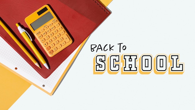 Free photo back to school with supplies