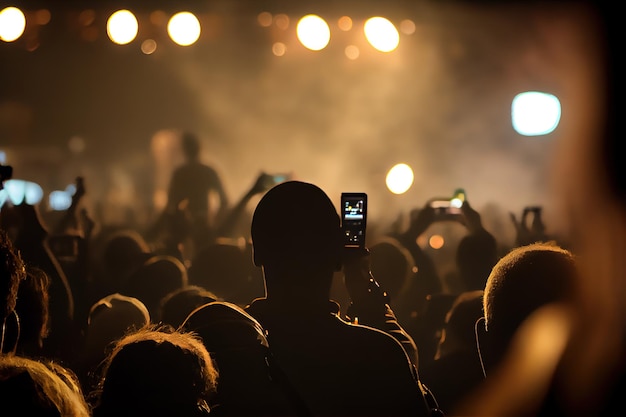 Free Photo back view of crowd of fans watching live concert performance 6