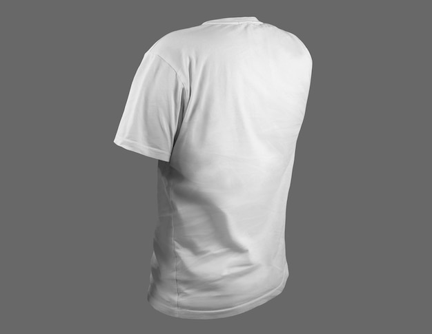 Free photo back white tshirt on a transparent background