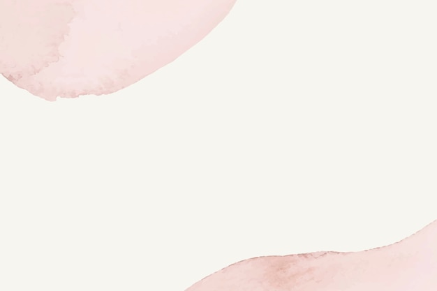 Free photo background of beige watercolor with pink pastel stains in simple style